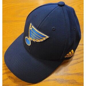 St Louis Blues Baseball Hat NHL Adidas Adjustable Dark Blue Embroidered One Size